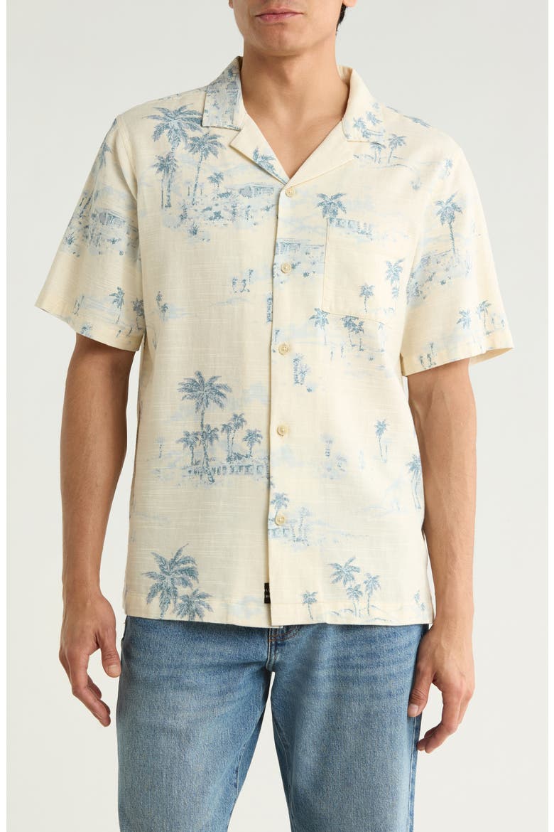 Scenic Print Camp Shirt, Main, color, NATURAL MULTI PRINT