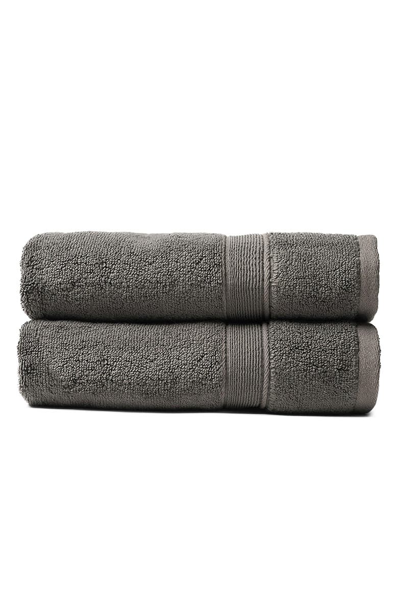 Cozy Earth Luxe Set of 2 Bath Towels, Main, color, Charcoal