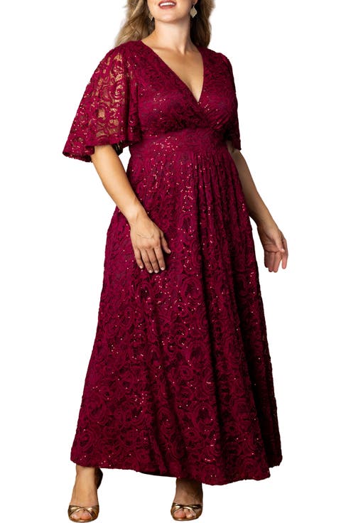 Luminous Sequin Lace A-Line Gown
