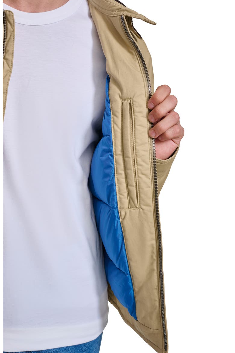 Padded Corduroy Collar Cotton Bomber, Alternate, color, HARVEST GOLD