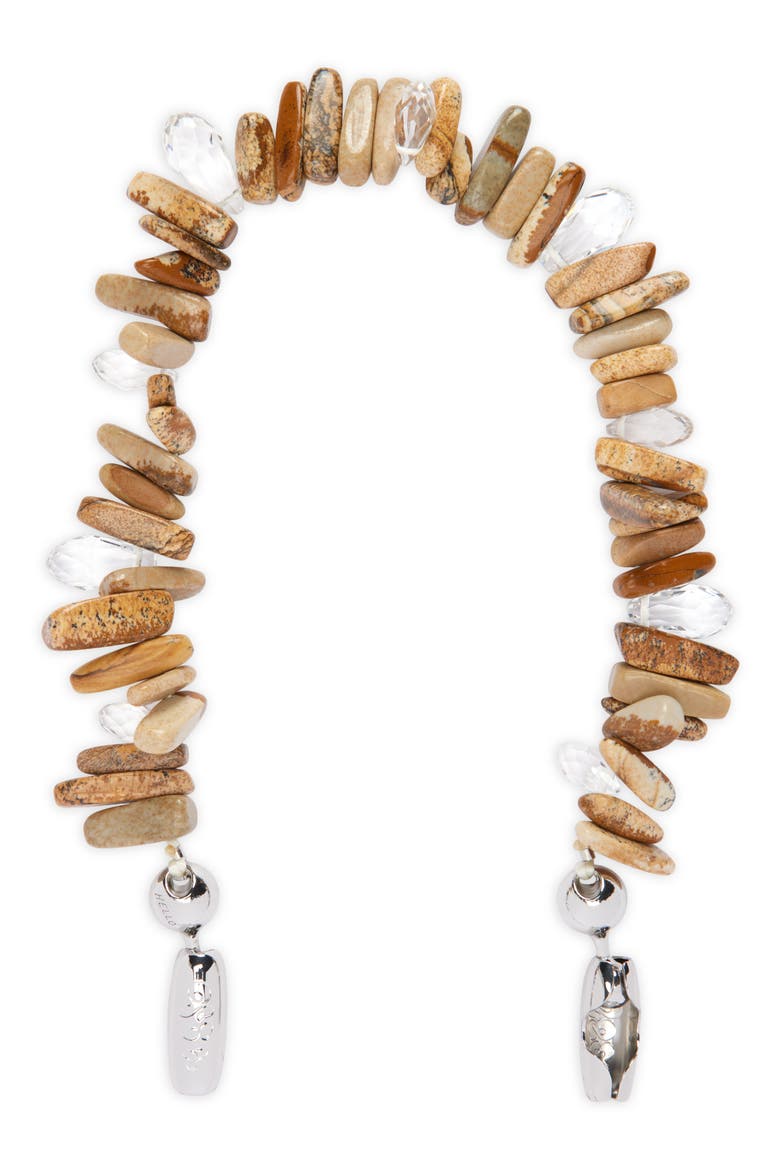 Stacked Jasper Wrist Strap for iPhone Case, Main, color, NATURAL JASPER AND CRYSTAL
