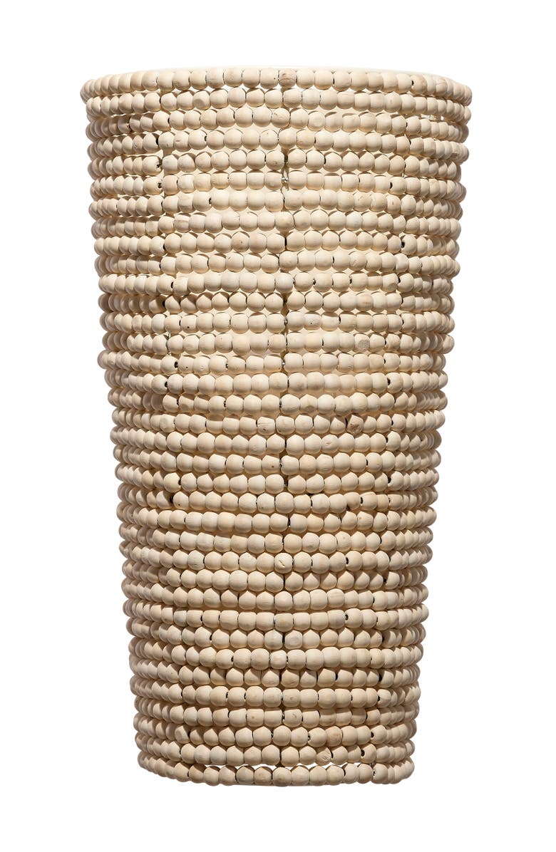 JAMIE YOUNG Seawall 1-Light Beaded Cone Wall Sconce, Natural, Main, color, Natural
