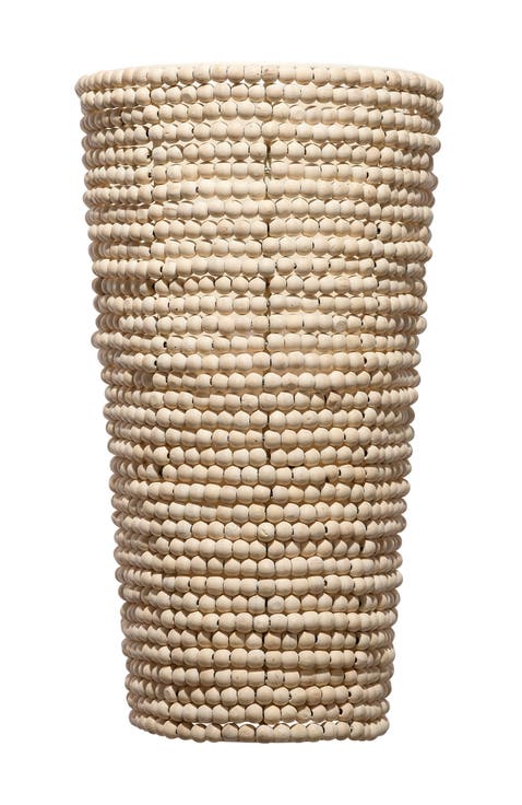Seawall 1-Light Beaded Cone Wall Sconce, Natural