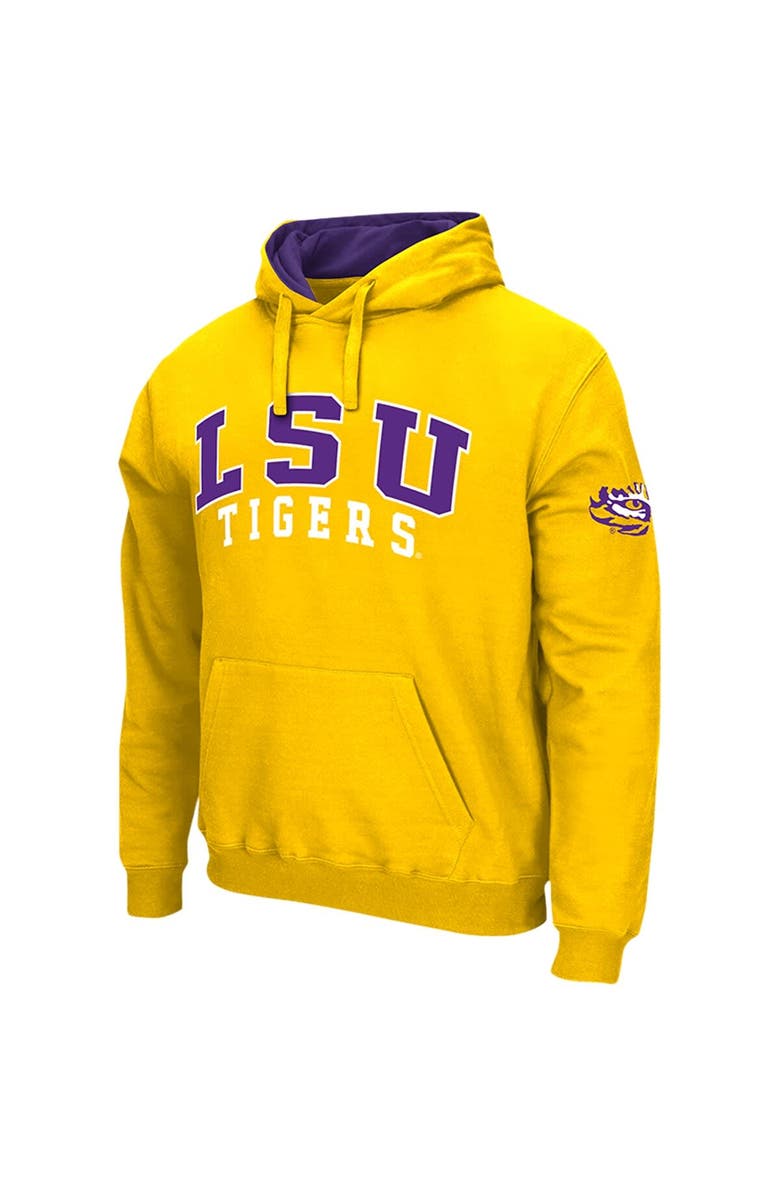 COLOSSEUM Men's Colosseum Gold LSU Tigers Double Arch Pullover Hoodie, Alternate, color, Gold