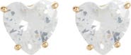 Nadri 18K Gold Plated Cubic Zirconia Heart Stud Earrings