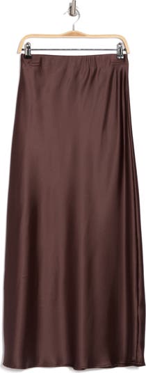 Satin A-Line Skirt