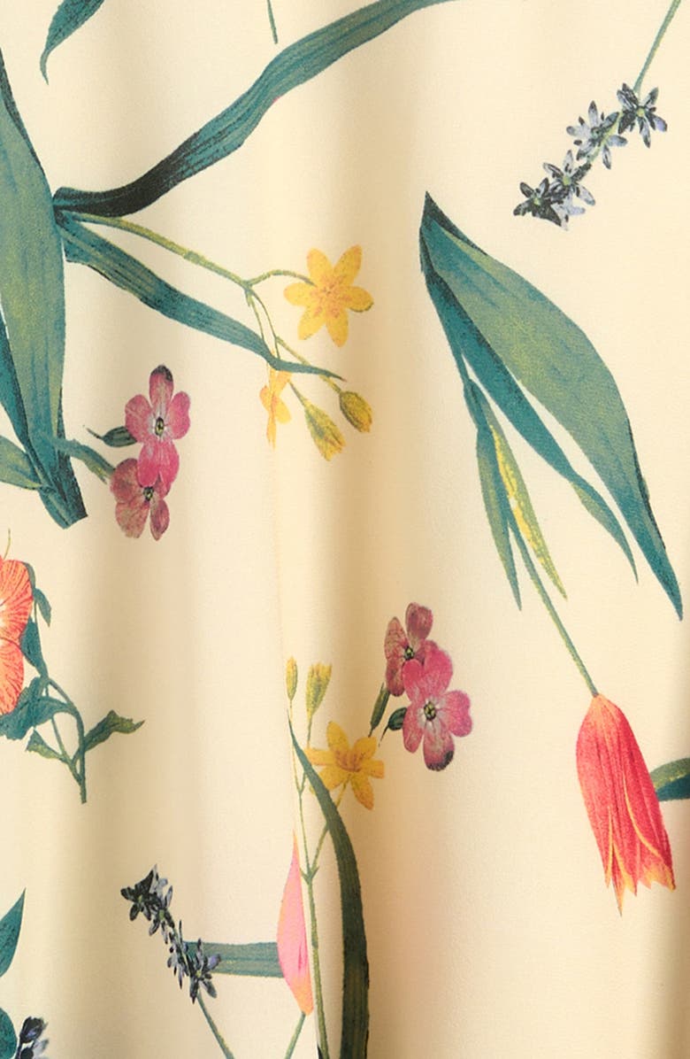 Ava & Yelly Kids' Floral Asymmetric Party Dress, Alternate, color, Ivory