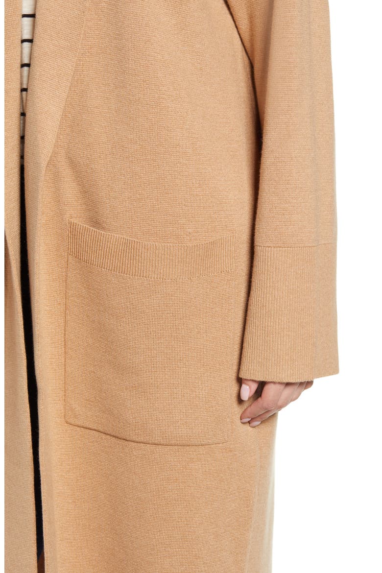 Ella Open Front Long Sweater Blazer, Alternate, color, HEATHER KHAKI