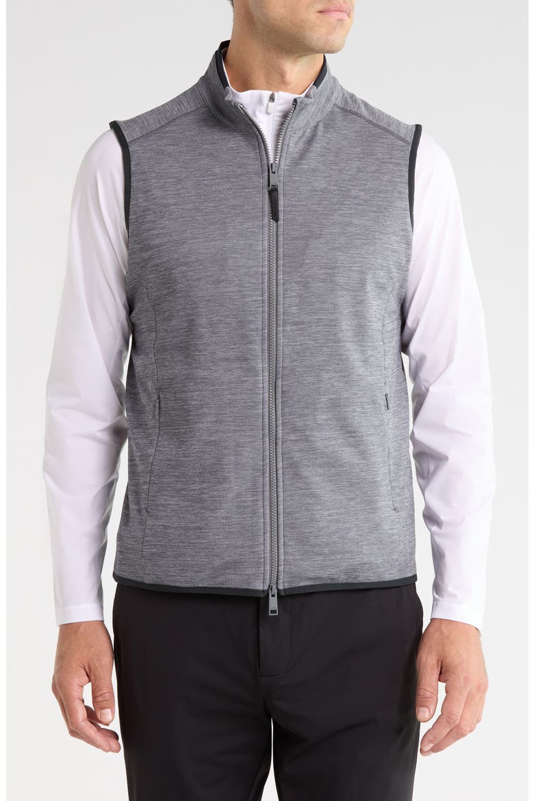 Double Knit Tech Golf Vest, Main, color, CHARCOAL MELANGE