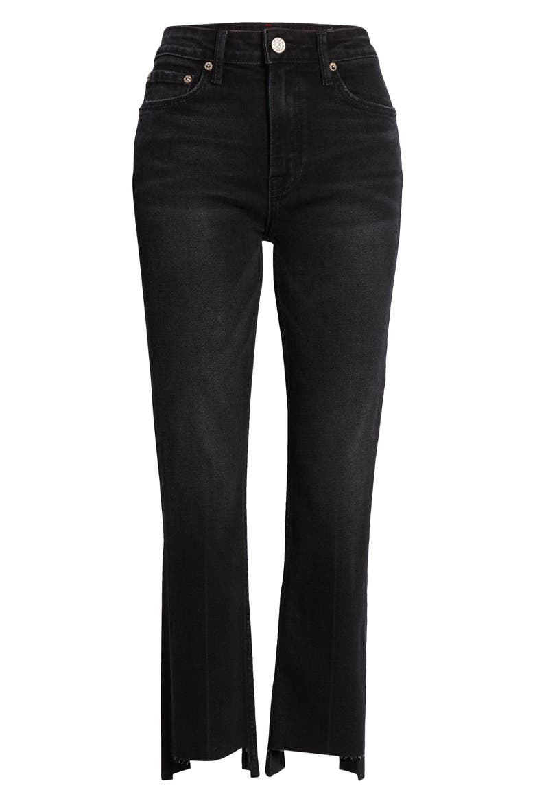 Farrah High Waist Step Hem Crop Kick Flare Jeans, Alternate, color, RHINO