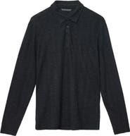 John Varvatos Jalen Three Color Marl Jacquard Long Sleeve Polo