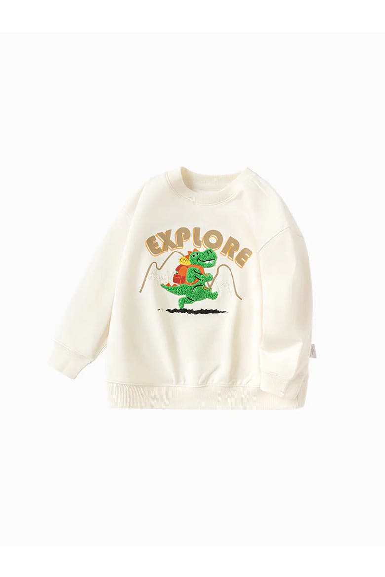Explore Dino Adventure Sweatshirt, Main, color, White
