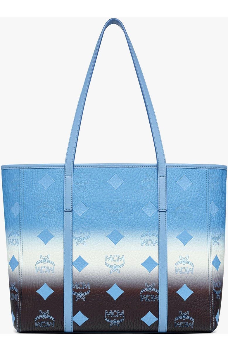 MCM Medium Toni Top-Zip Shopper in Gradation Visetos, Alternate, color, Della Robbia Blue