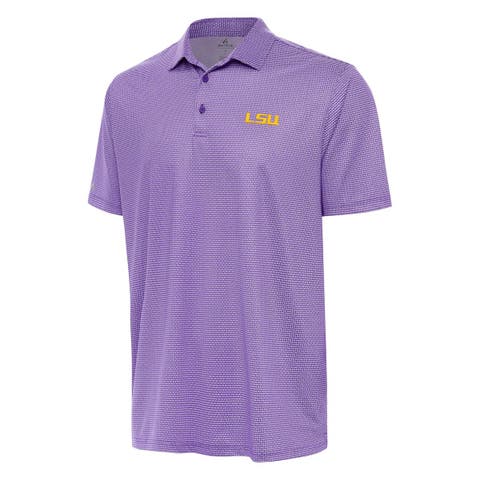 Men's Antigua Purple/White LSU Tigers Rings Polo