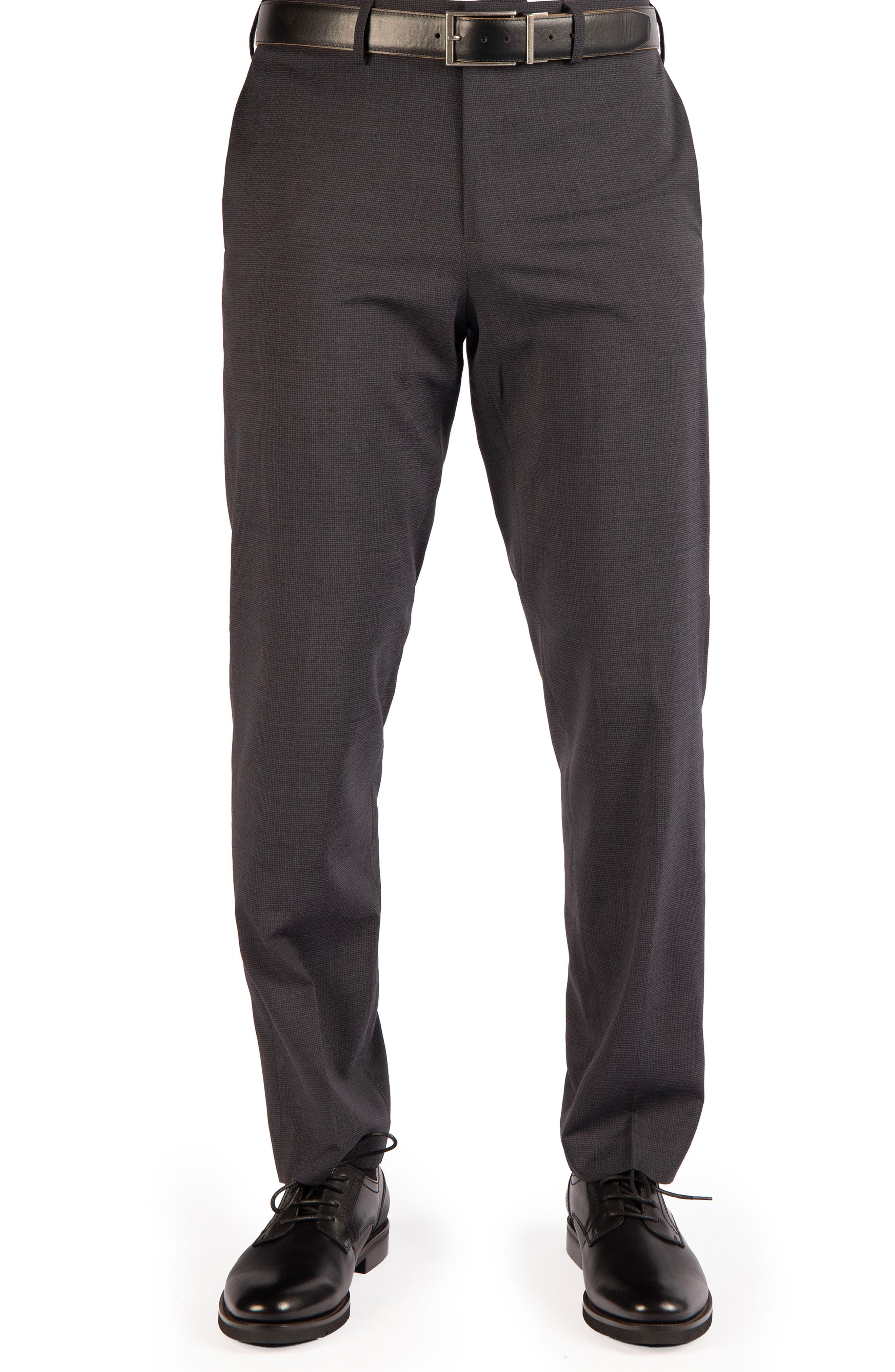 Textured Grid Melange Dress Pants
