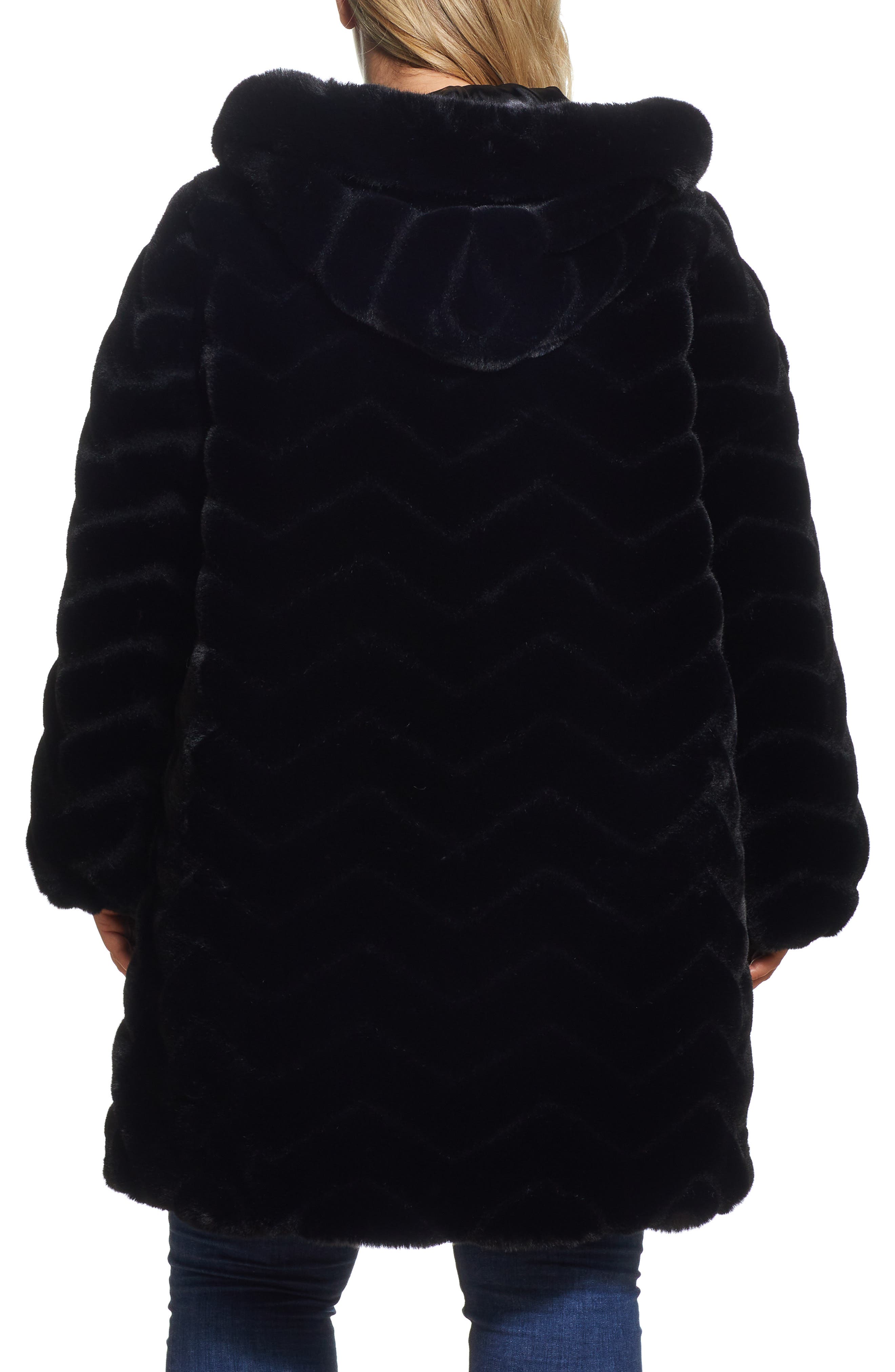 Hooded Faux Fur Jacket - image 2