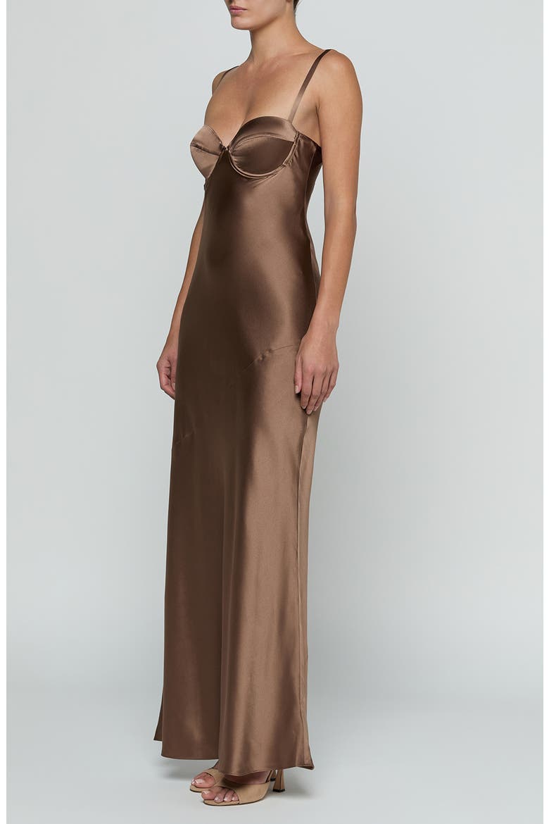 Sayla Underwire Bias Cut Silk Mermaid Gown, Alternate, color, CARDAMOM