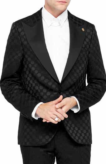 Twisted Tailor Ikeda Slim Fit Black Floral Suit Jacket Twisted Tailor Ikeda Slim Fit Black Floral Suit Jacket