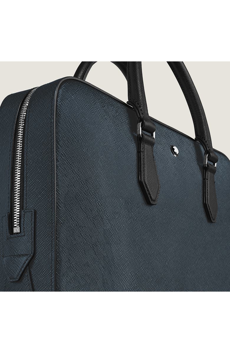 Montblanc Sartorial Leather Document Case, Alternate, color, Tweed Blue