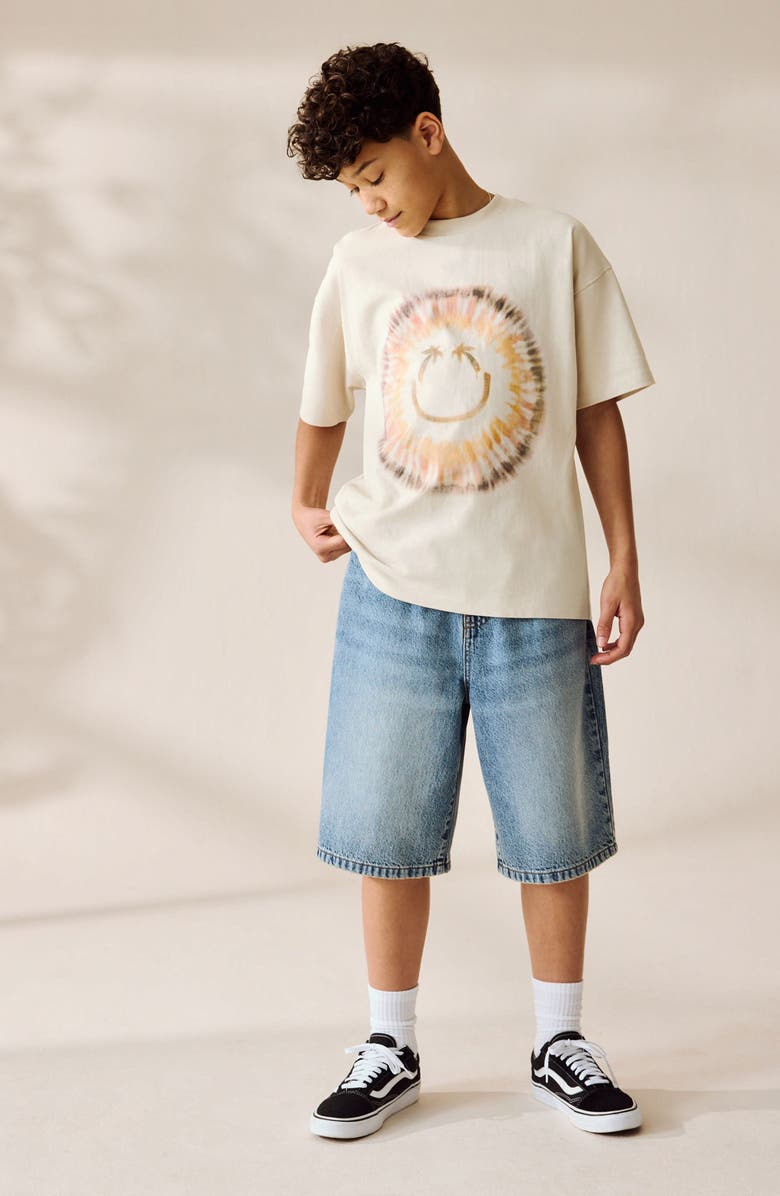 NEXT Kids' Tie Dye Smile Graphic T-Shirt, Alternate, color, White