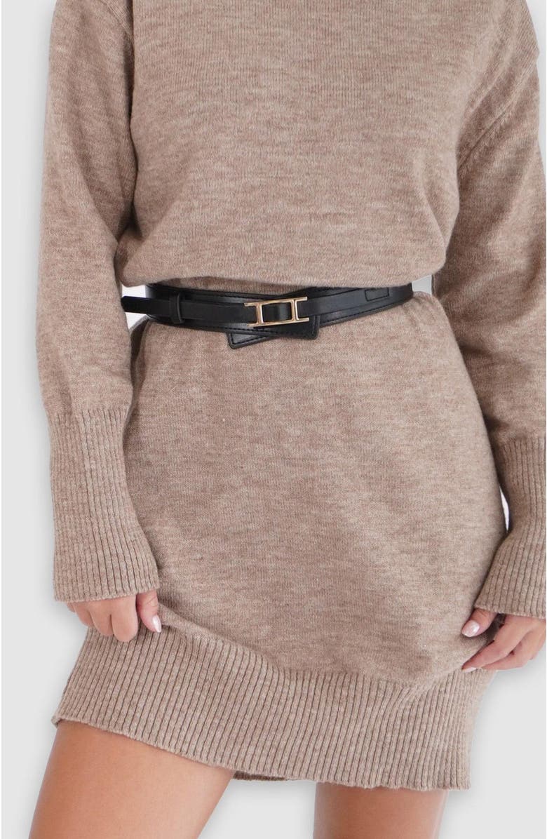Belle & Bloom Just A Crush Belt, Alternate, color, Black
