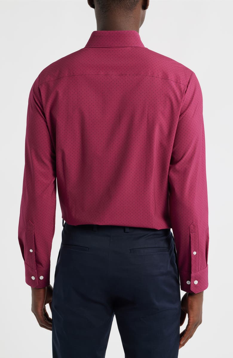 Mizzen+Main Leeward Trim Fit Microdot Performance Button-Up Shirt, Alternate, color, Mulberry Dot