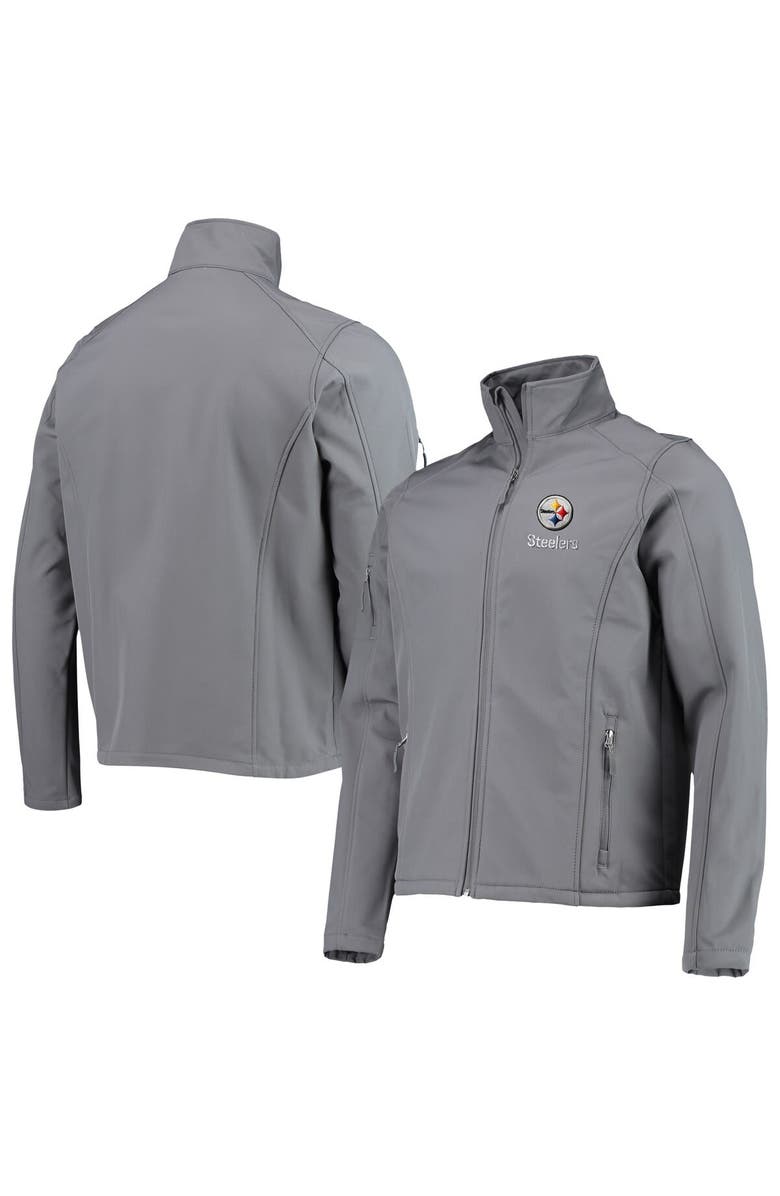 DUNBROOKE Men's Dunbrooke Charcoal Pittsburgh Steelers Sonoma Softshell Full-Zip Jacket, Main, color,