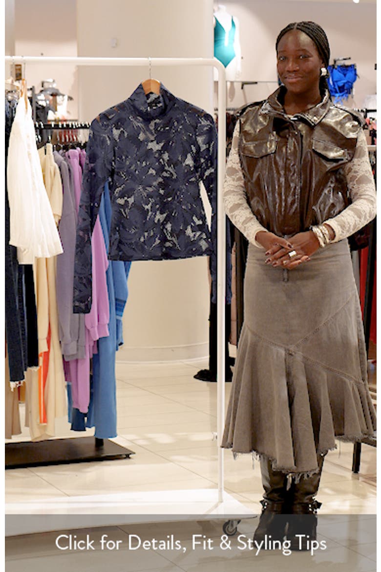 Zadie Turtleneck Sheer Lace Top video