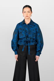 LAURA APARICIO Sahariana Jacquard Jacket