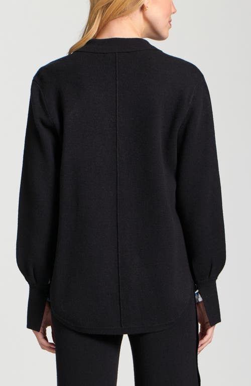 Apny Luxe Shacket In Black