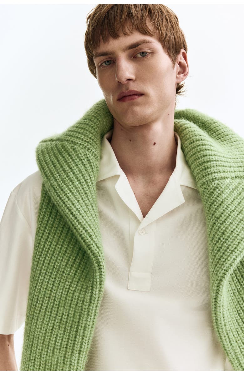 H&M Loose Fit Polo Shirt, Alternate, color, White