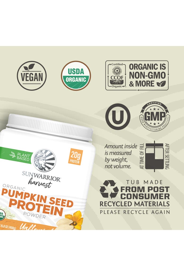 Organic Harvest Pumpkin Seed Protein Powder 450g Tub, Alternate, color, No Color