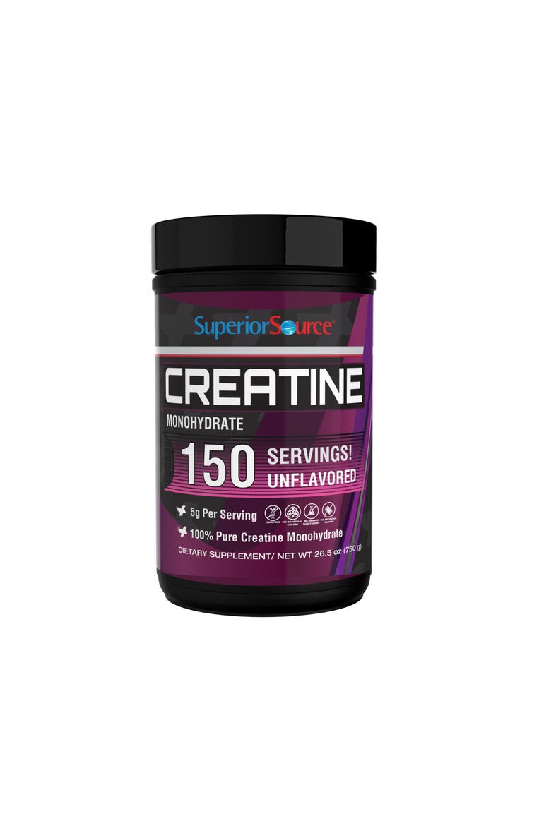 Pure Creatine Monohydrate Powder Supplement, Main, color, White
