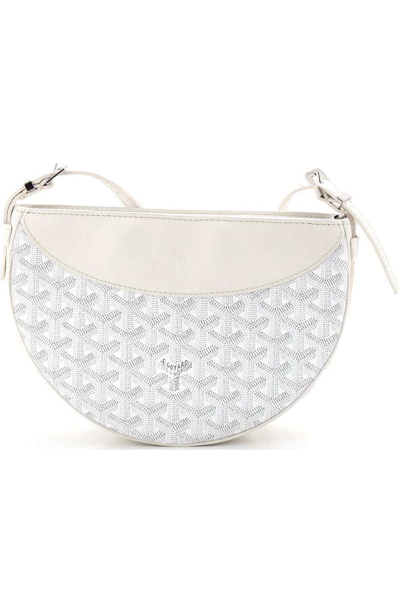 Pre-Owned Goyard Hirondelle Shoulder Bag Coated Canvas and Leather, Alternate, color, White