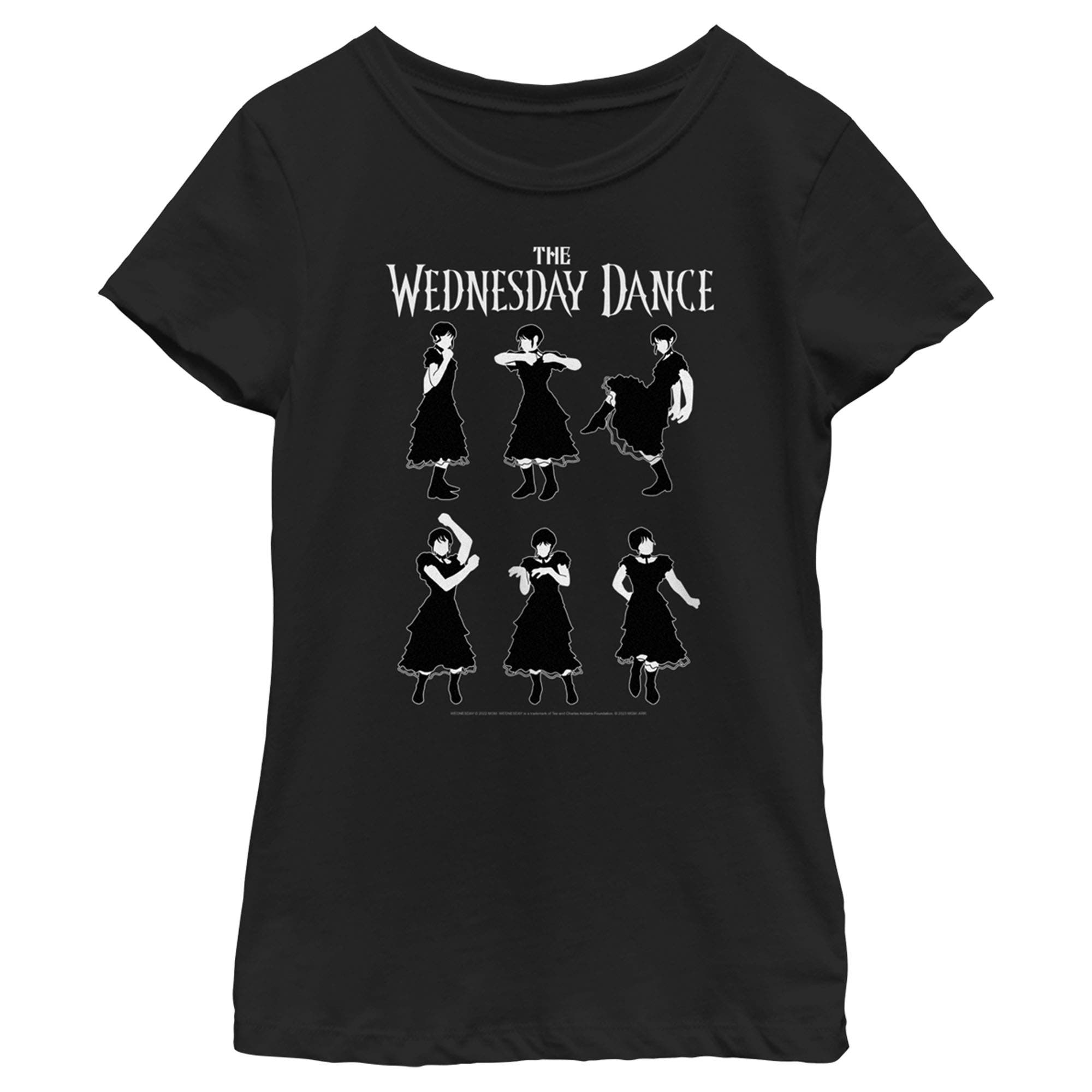 Girl's Wednesday Dance Moves  Graphic T-Shirt in Black 