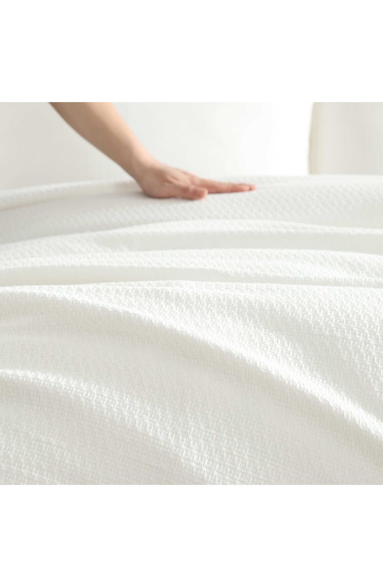 Vera Wang Threaded Basketweave Comforter & Shams Set, Alternate, color, White