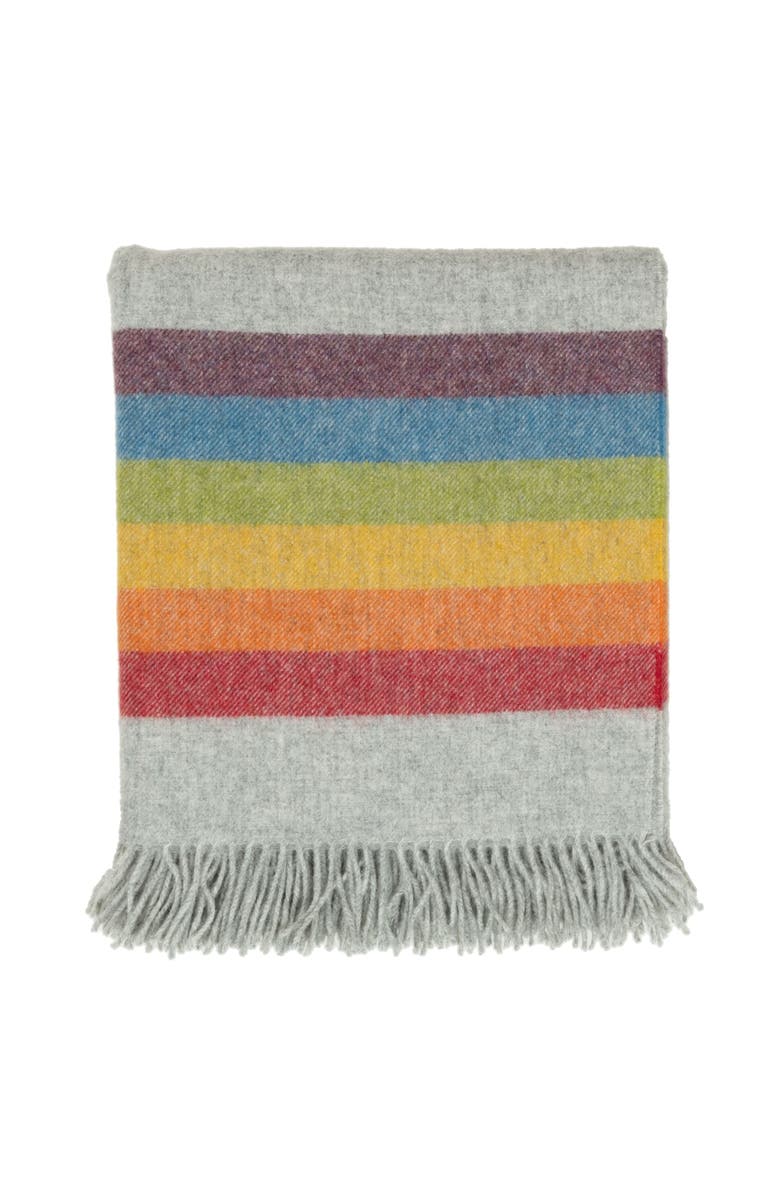 Prince of Scots Southampton Home Wool That 70's Throw, Alternate, color, Grey