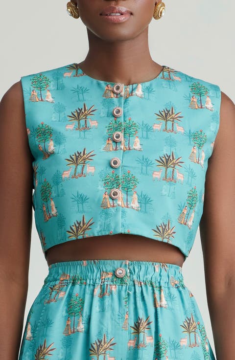 Garden Print Vest