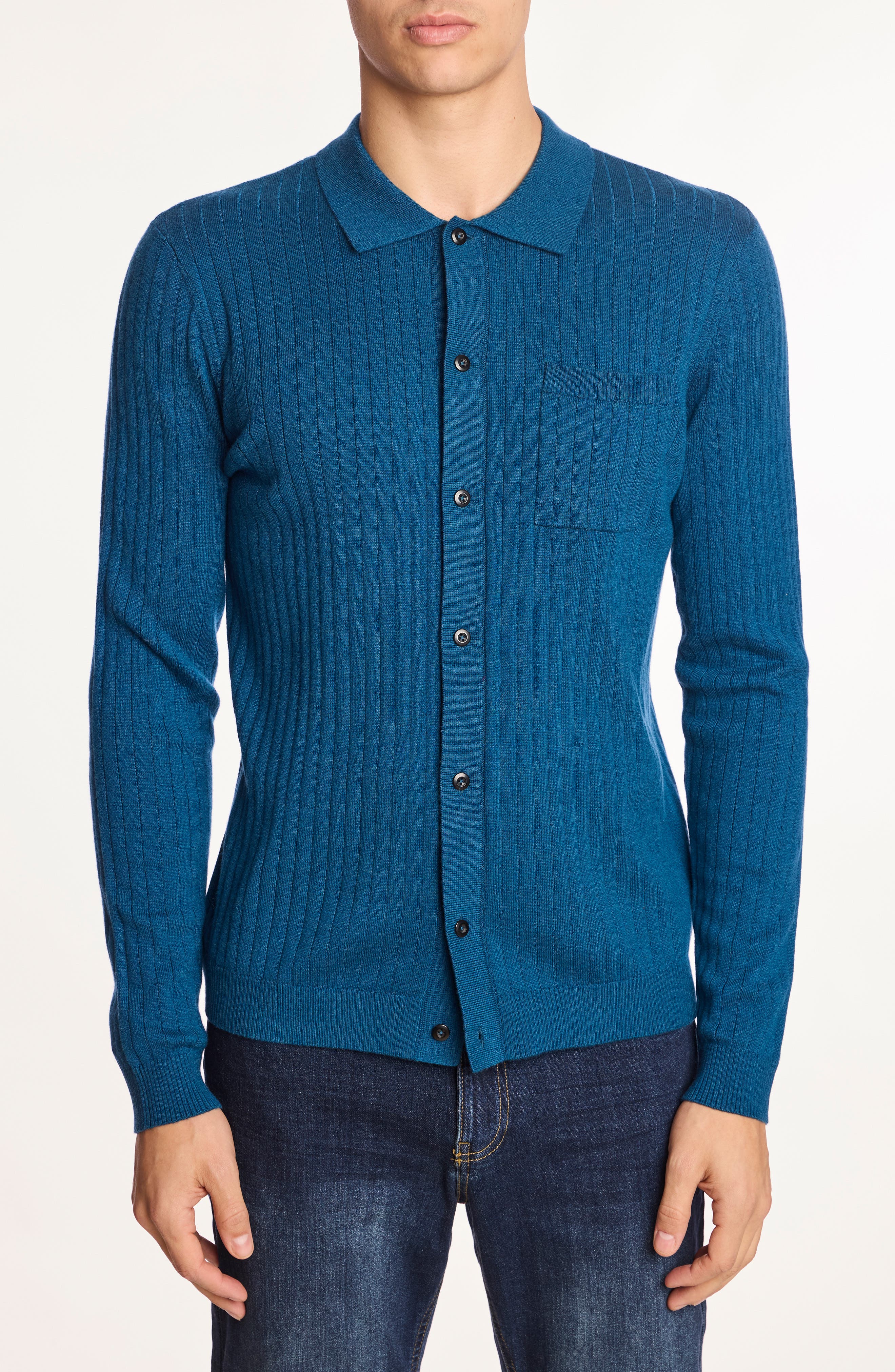 PAISLEY & GRAY Rib Button-Up Polo