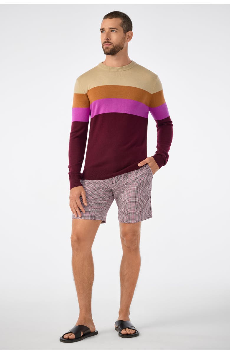 MR TURK Romero Crewneck Sweater 100% Merino Wool Elderberry Slim Fit, Alternate, color, Elderberry Multi