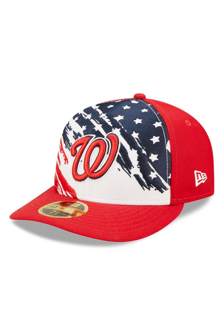Men's New Era Red Washington Nationals 2022 4th of July Low Profile 59FIFTY Fitted Hat, Main, color, Red