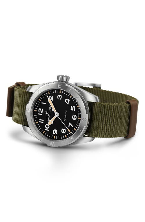 Hamilton Khaki Field Expedition Automatic Nato Strap Watch, 37mm In Black