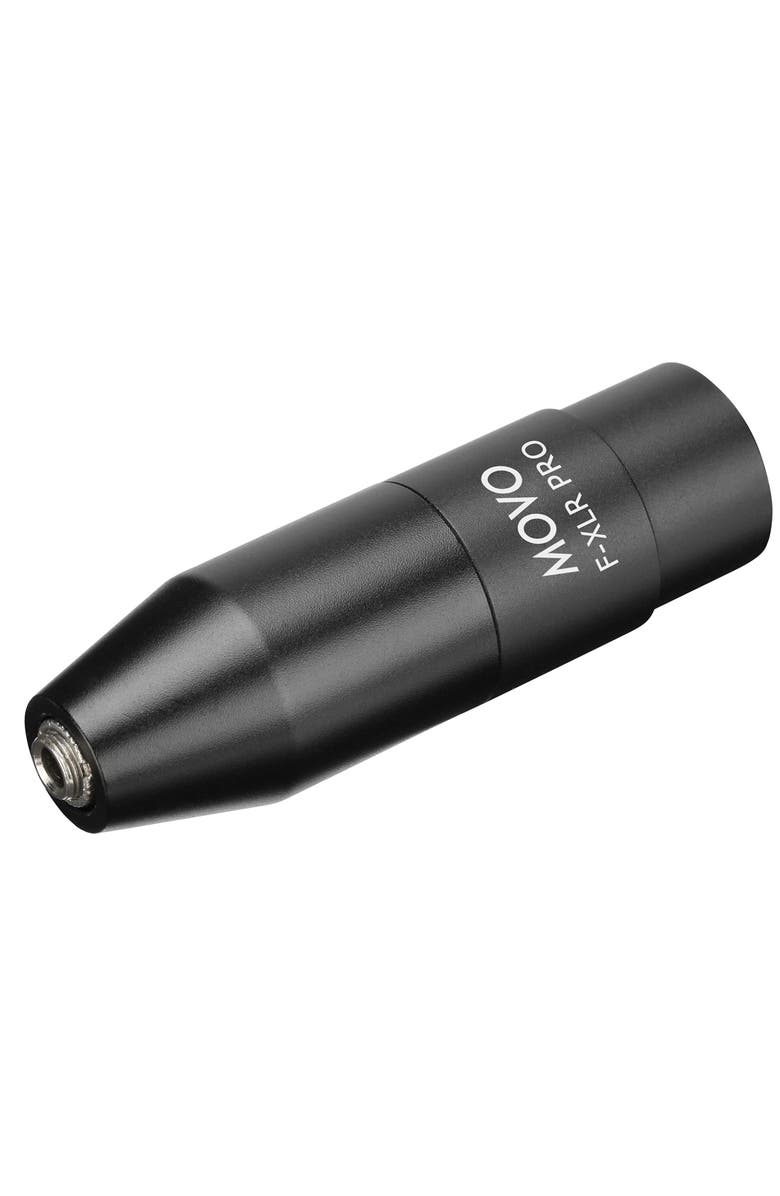 MOVO FXLR-PRO 3.5mm (TRS) Mini-Jack Female Microphone Adapter to 3-pin XLR Male Connector, Main, color, Black