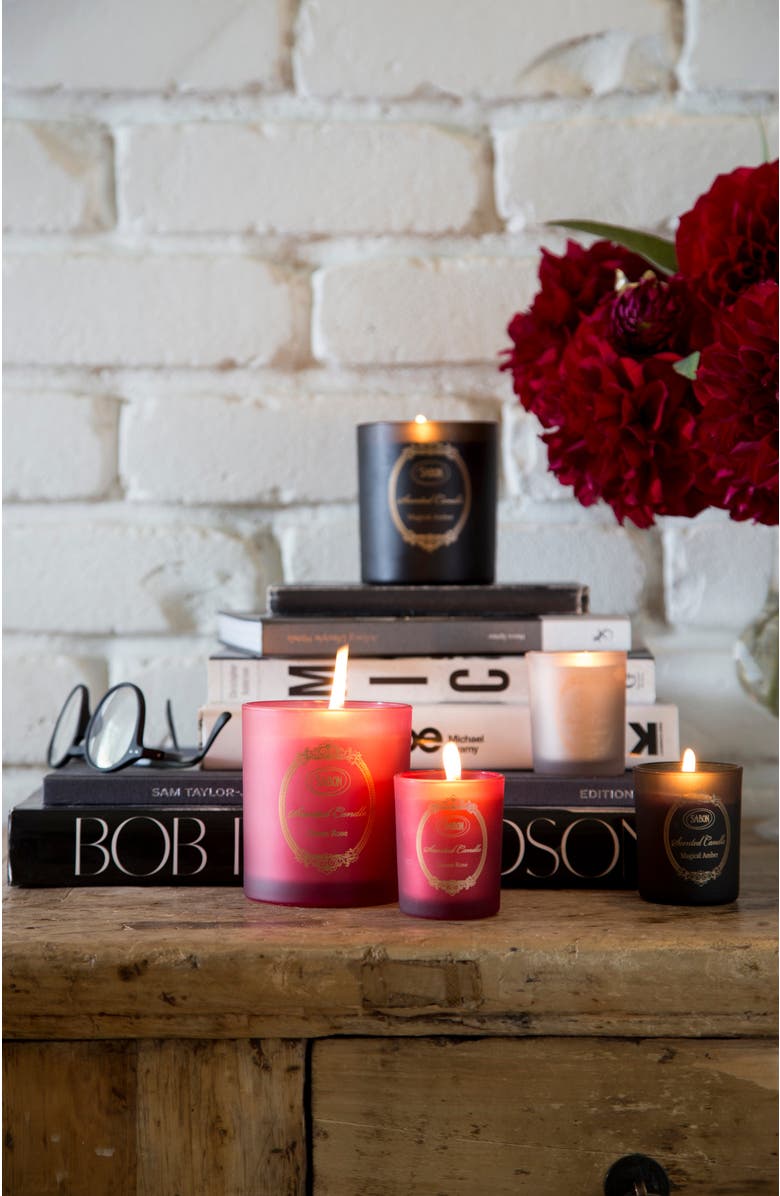 SABON Candle Glass Green Rose, Alternate, color, 60 Gr