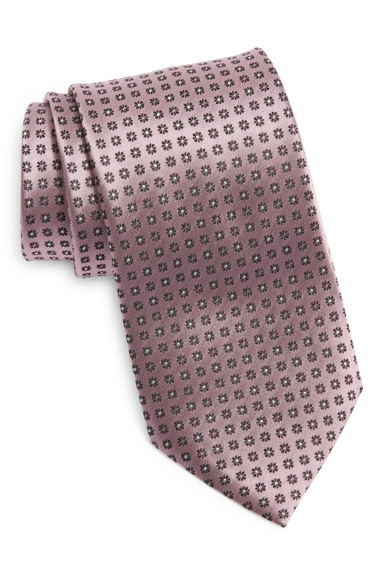 Cento Fili Silk Jacquard Tie, Main, color, PINK