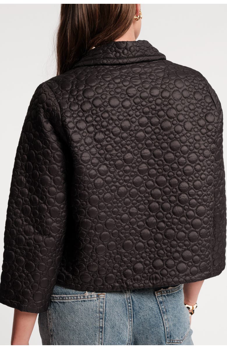 Frances Valentine Ginger Jacket Bubbly Quilt Poly, Alternate, color, Black