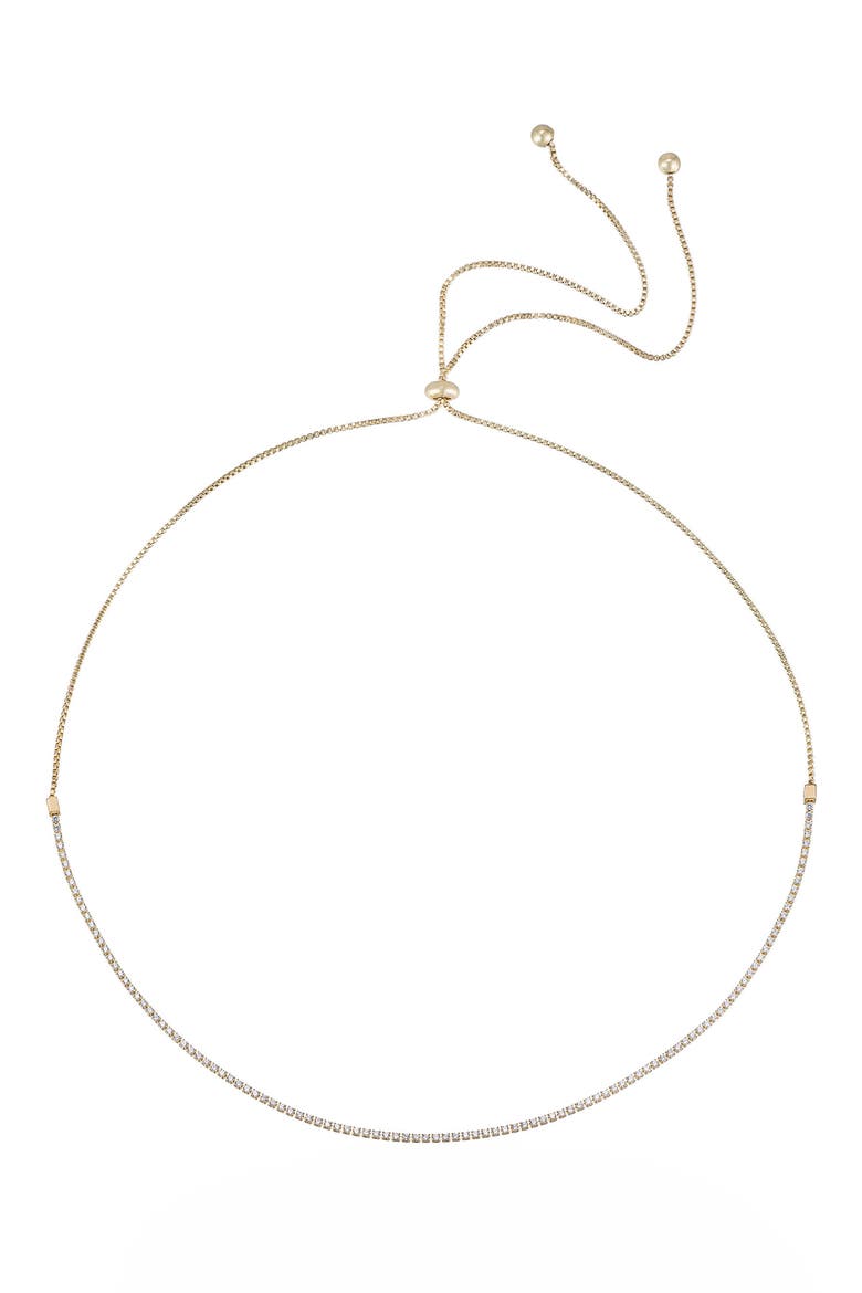 Box Chain Choker Necklace, Main, color, GOLD