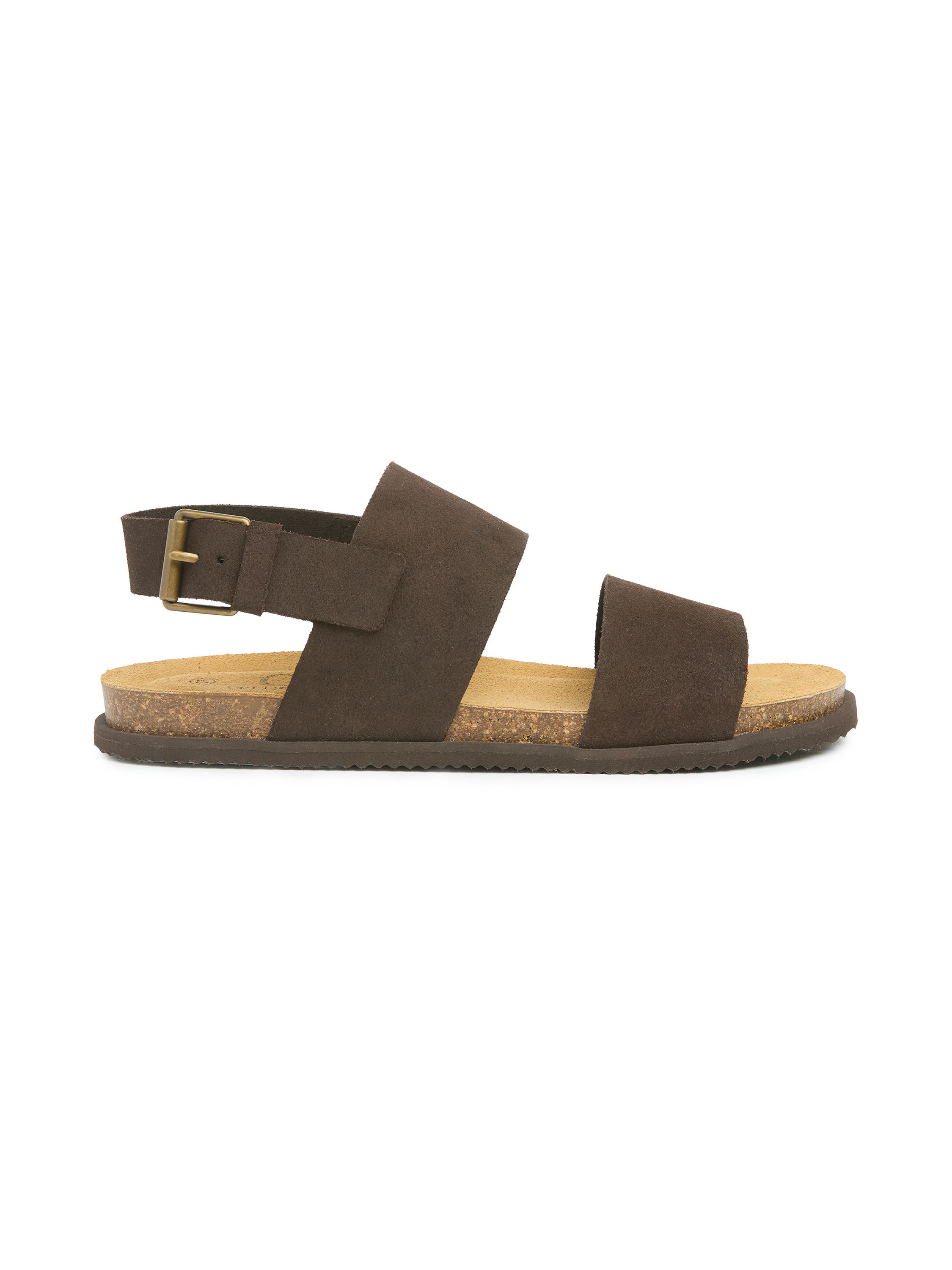 Celtic & Co. Double Strap Sandal, Main, color, Chocolate Brown