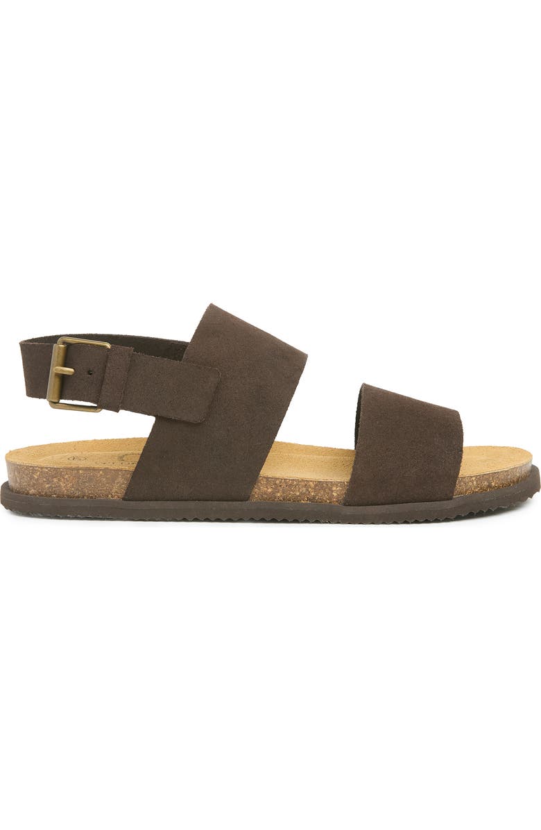 Celtic & Co. Double Strap Sandal, Main, color, Chocolate Brown