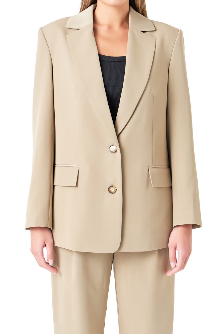 Oversize Blazer, Alternate, color, KHAKI